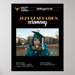Poster Invitation de diplôme Faire-part de troisième cycl