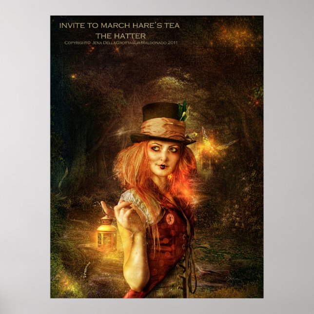Poster Invitation de March Hare's Tea -the Hatter (Devant)
