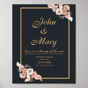 Poster Invitations de la fête de graduation simple et mod
