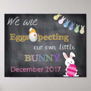 Poster Inviter à la découverte de la grossesse de Pâques