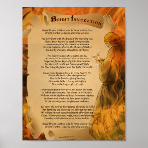 POSTER INVOCATION BRIGID GODDESS