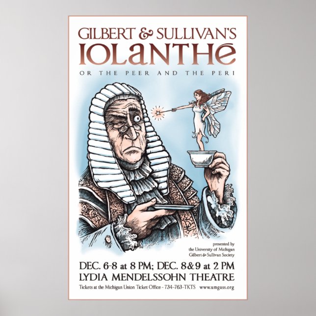 Poster Iolanthe de Gilbert & Sullivan (Devant)