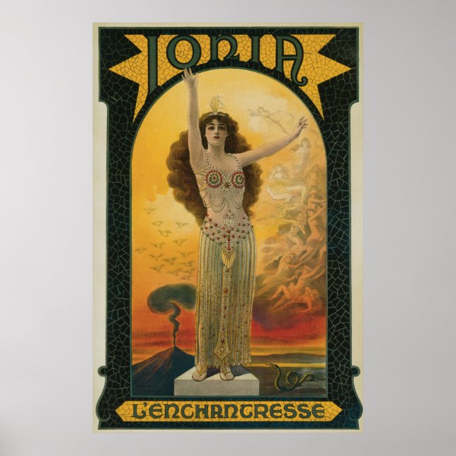 Poster Ionia Magicien Vintage Publicité (Devant)