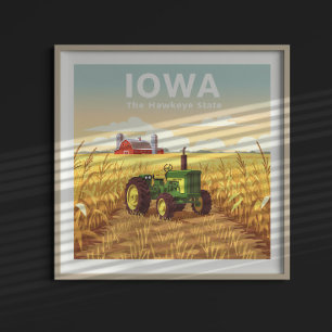 Poster Iowa vintage