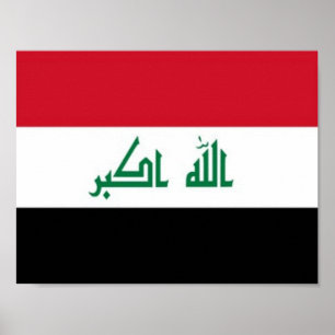 Poster Irak - drapeau irakien -