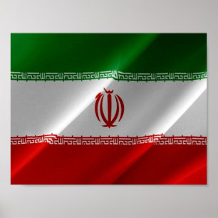 Poster Iran - Drapeau iranien -