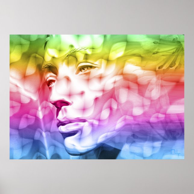 Poster Iris foulard (Devant)