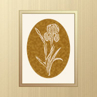 Iris Silhouette sur Textured Brown Arrière - plan