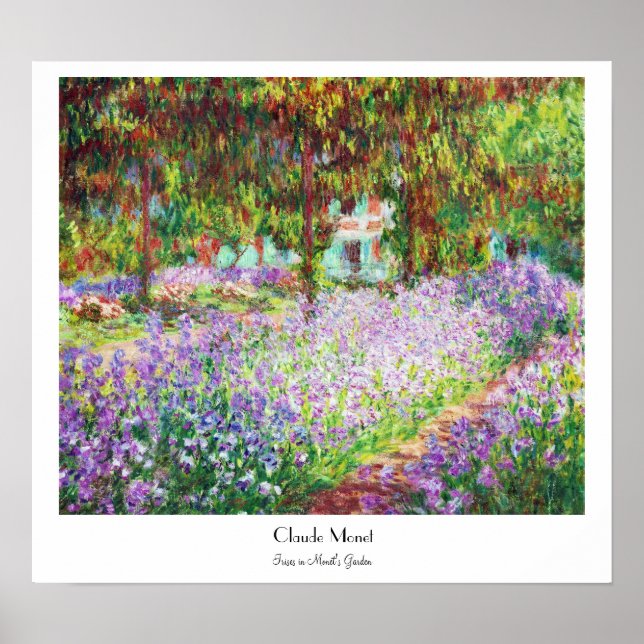 Poster Irises dans le jardin de Monet Claude Monet (Devant)