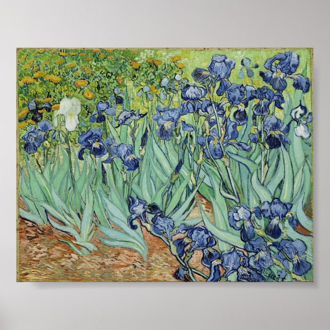 Poster Irises par Van Gogh (Devant)