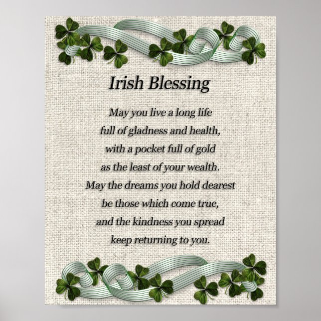 Poster Irish Blessing Art Foam Board (Devant)