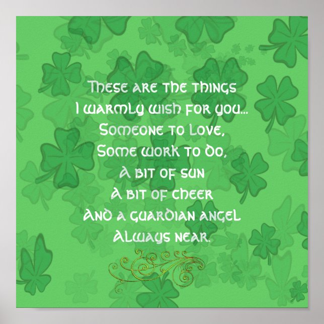 Poster Irish Blessing - Quelqu'un à aimer (Devant)