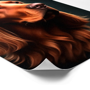 Poster Irish Setter Fine Art Portrait pour animaux