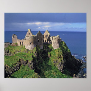 Poster Irlande du Nord, comté d'Antrim, Dunluce