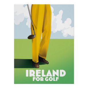 Poster Irlande pour le golf