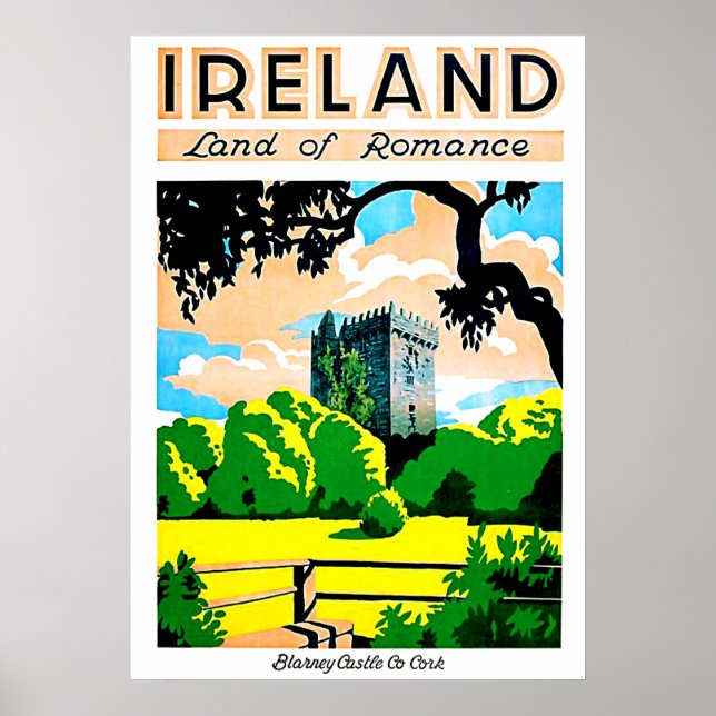 Poster Irlande, terre romantique, château de Blarey, vint (Devant)