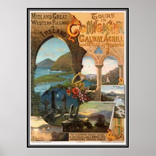 Poster Irlande vintage - (Devant)