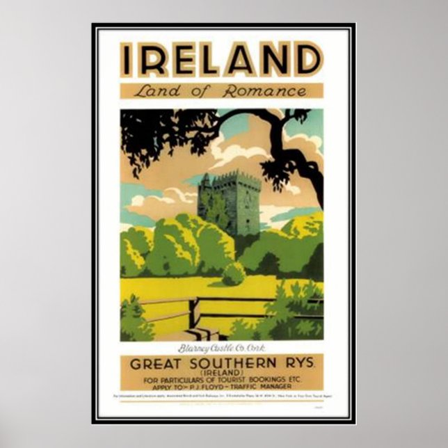 Poster Irlande vintage - (Devant)