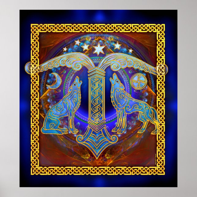 Poster Irminsul et Loups (Devant)