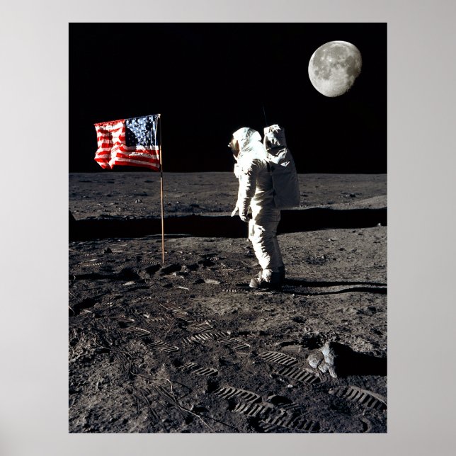 Poster Ironie de l'atterrissage de la lune (Devant)