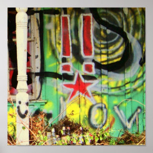 Poster is it too much grafitti?