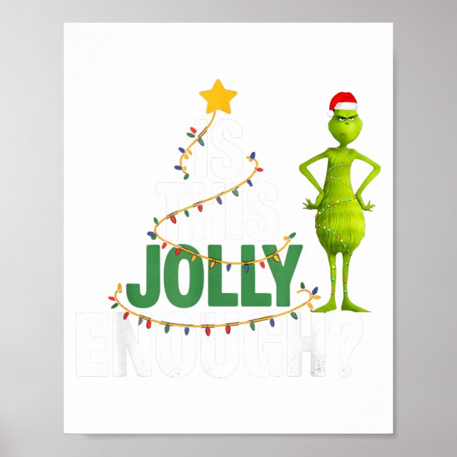 Poster Is This Jolly Enough Funny Christmas Tree Lights H (Devant)