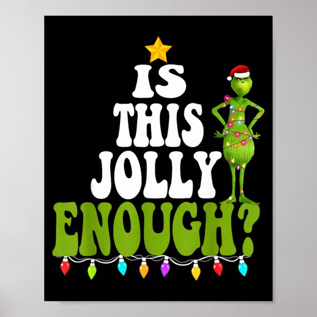 Poster Is This Jolly Enough Merry Christmas Tree Lights F (Devant)