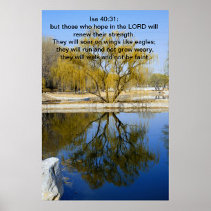 Poster Isa 40:31 : Mais ceux qui espèrent dans l'Éternel