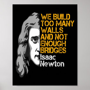 Poster Isaac Newton Murs Et Ponts Citation Inspirante