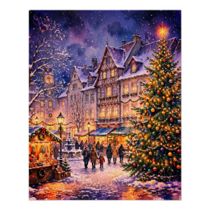 Poster Isabella Christmas Village Impression sur toile