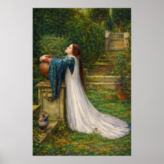 Poster Isabella et le pot de basilic par Waterhouse