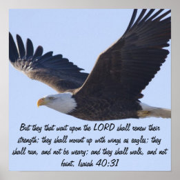 Poster Isaïe 40:31 Aigle Paix Amour Destin Cadeaux