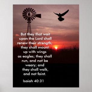 Poster Isaïe 40:31 - Art Print