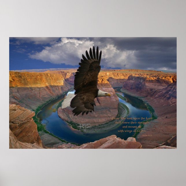 Poster Isaïe 40:31 Écriture (Devant)