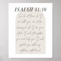 Isaïe 41:10 Script minimal d'arc beige Boho