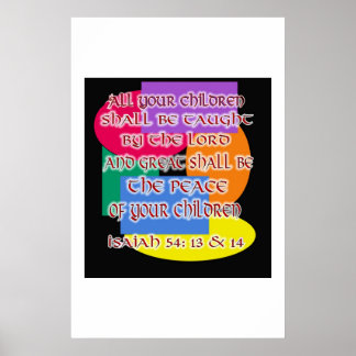 Poster Isaïe 54 13 & 14