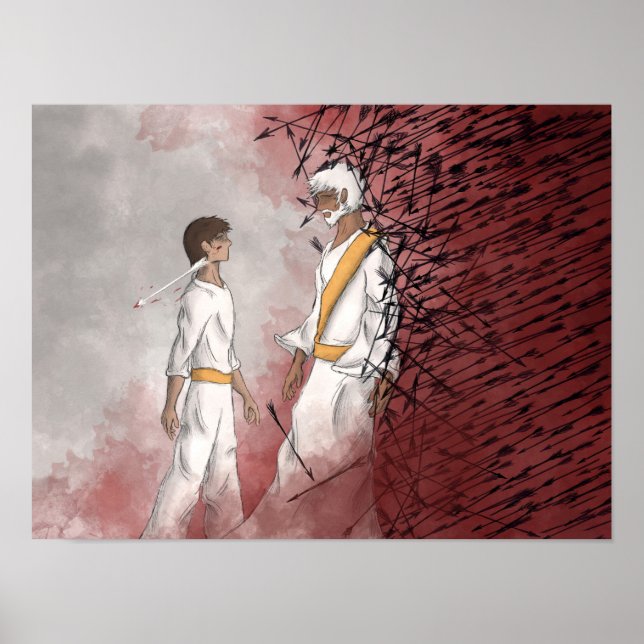 Poster Isaïe 54:17 / Romains 8:28 (Devant)