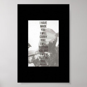 Poster Isiah 46:4 Je vous ai fait