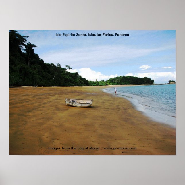 Poster Isla Espiritu Santo, Islas Perlas, Panama (Devant)