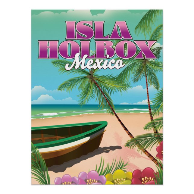 Poster Isla Holbox Mexique (Devant)