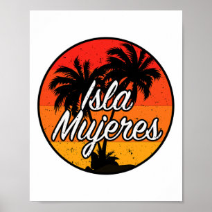 Poster Isla Mujeres Vacances Voyage Souvenir Cadeau