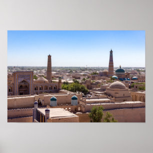 Poster Islam Khodja Mosque and Citadel Kunya-ark - Khiva