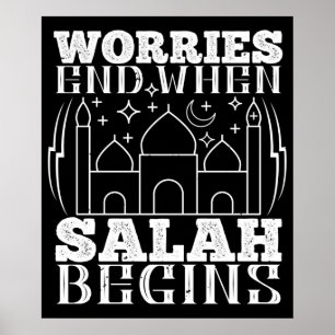 Poster Islam - Les inquiétudes prennent fin lorsque la Sa