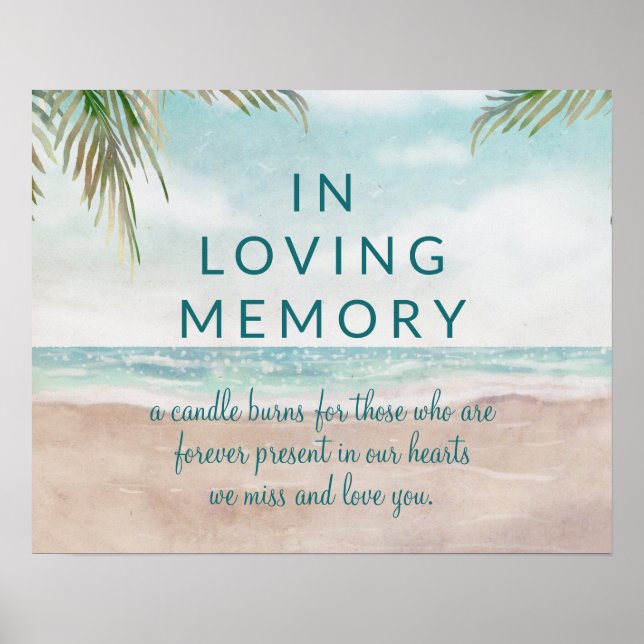 Poster Island Breeze Plage Peinte En Mémoire D'Amour (Devant)