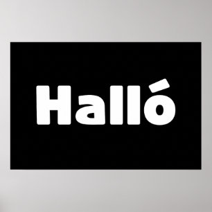 Poster Islandais Halló { Hello ) Íslenska