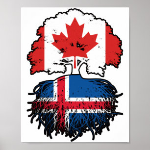 Poster Islande Drapeau canadien canadien canadien canadie
