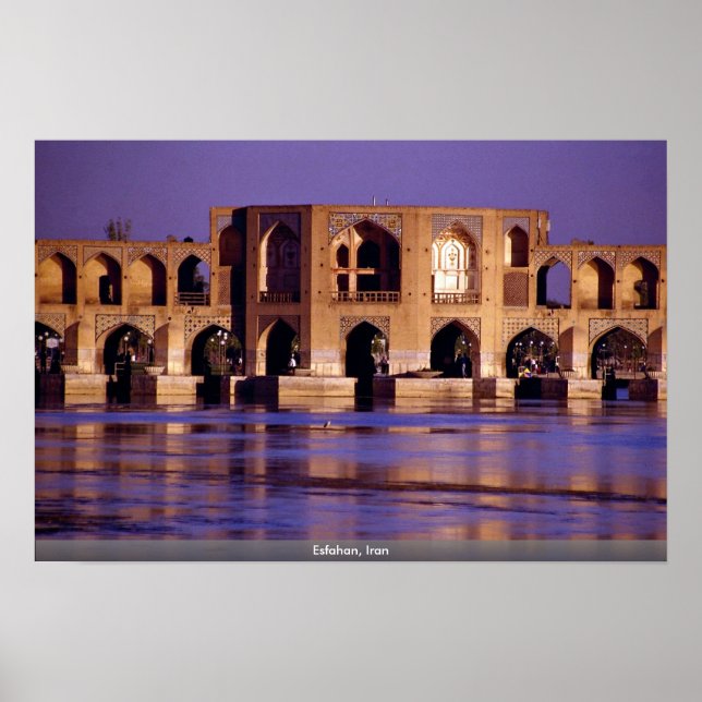 Poster Ispahan, Iran (Devant)