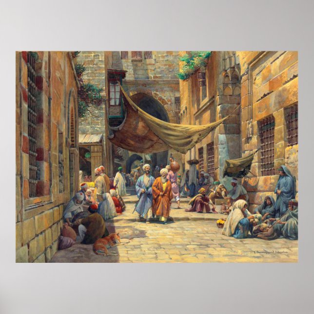 Poster Israël : 19. Jh. Jérusalem - König David Straße (Devant)