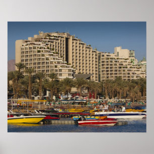 Poster Israël, le Negev, Eilat, le bord de mer Rouge