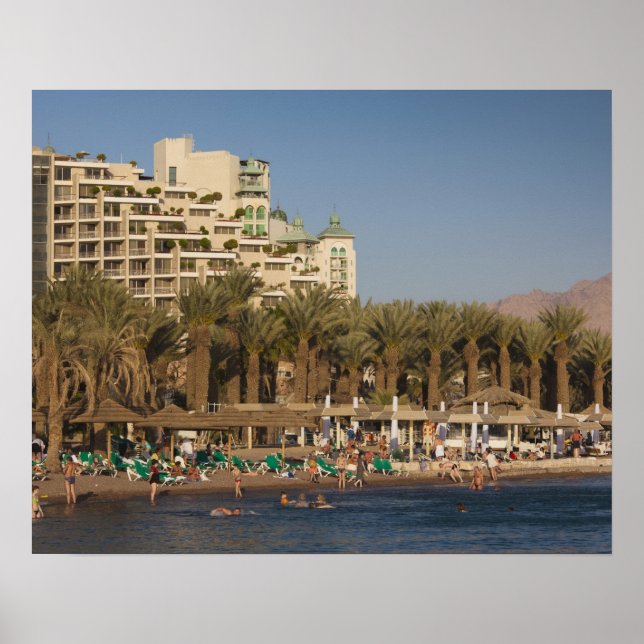 Poster Israël, le Negev, Eilat, le bord de mer Rouge (Devant)